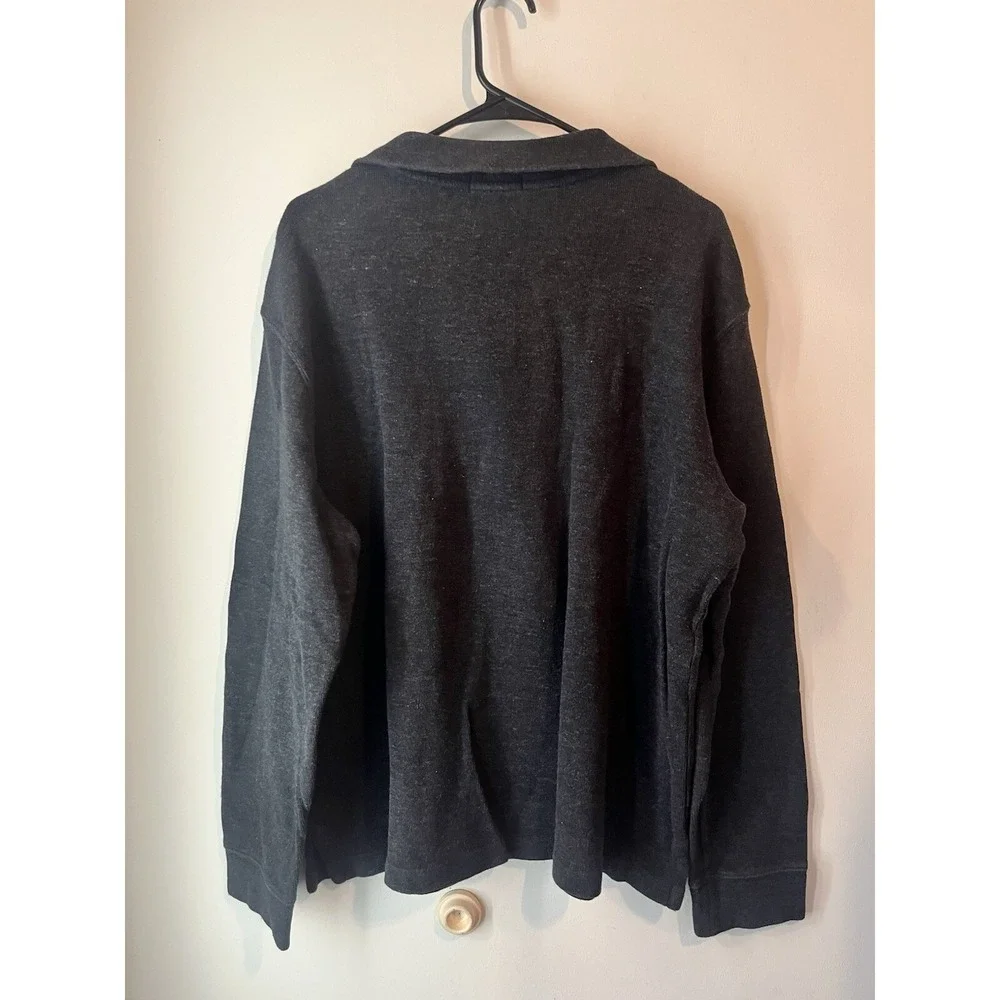 Polo Ralph Lauren 1/2 Zip Sweater Green Pony Logo Gray Size‎ XL Preppy Classic